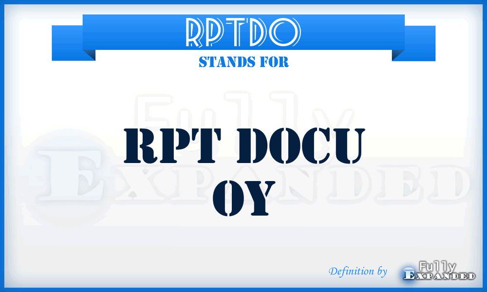 RPTDO - RPT Docu Oy
