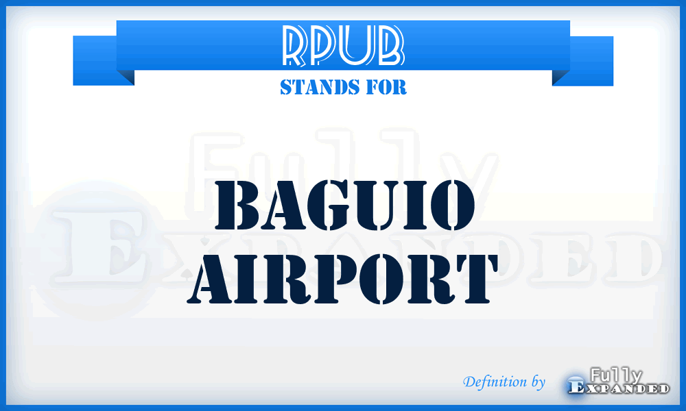 RPUB - Baguio airport