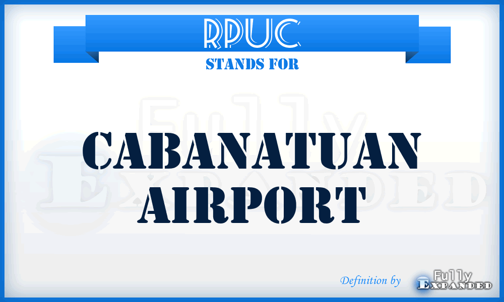 RPUC - Cabanatuan airport