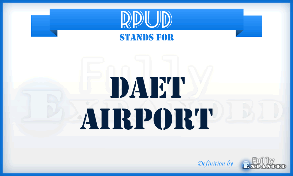 RPUD - Daet airport