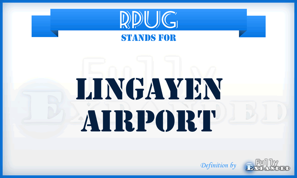 RPUG - Lingayen airport