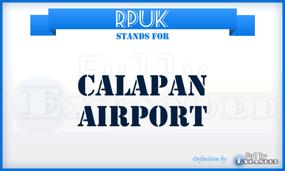 RPUK - Calapan airport