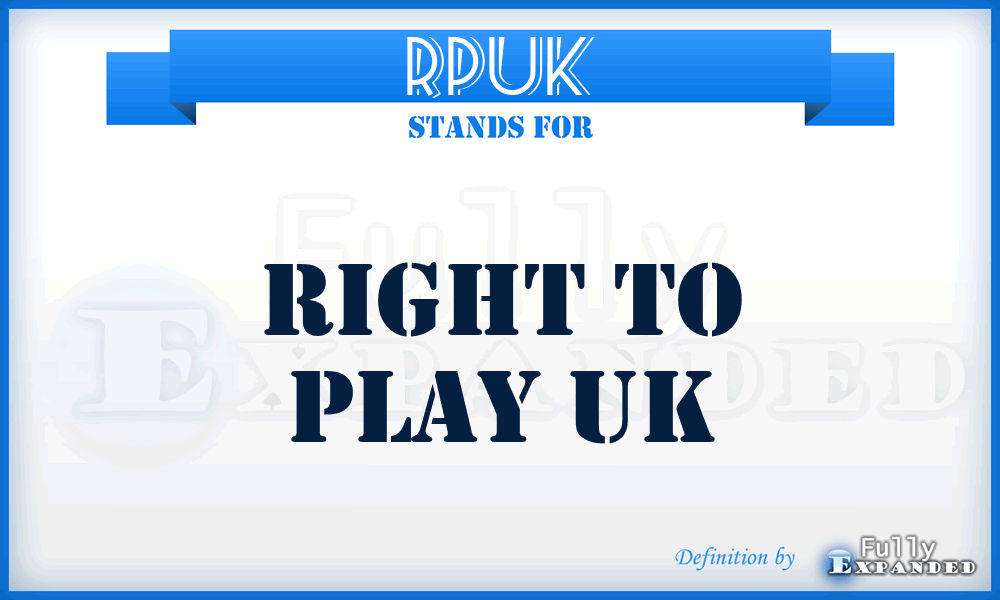 RPUK - Right to Play UK