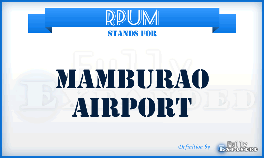 RPUM - Mamburao airport