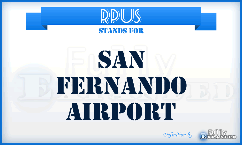 RPUS - San Fernando airport