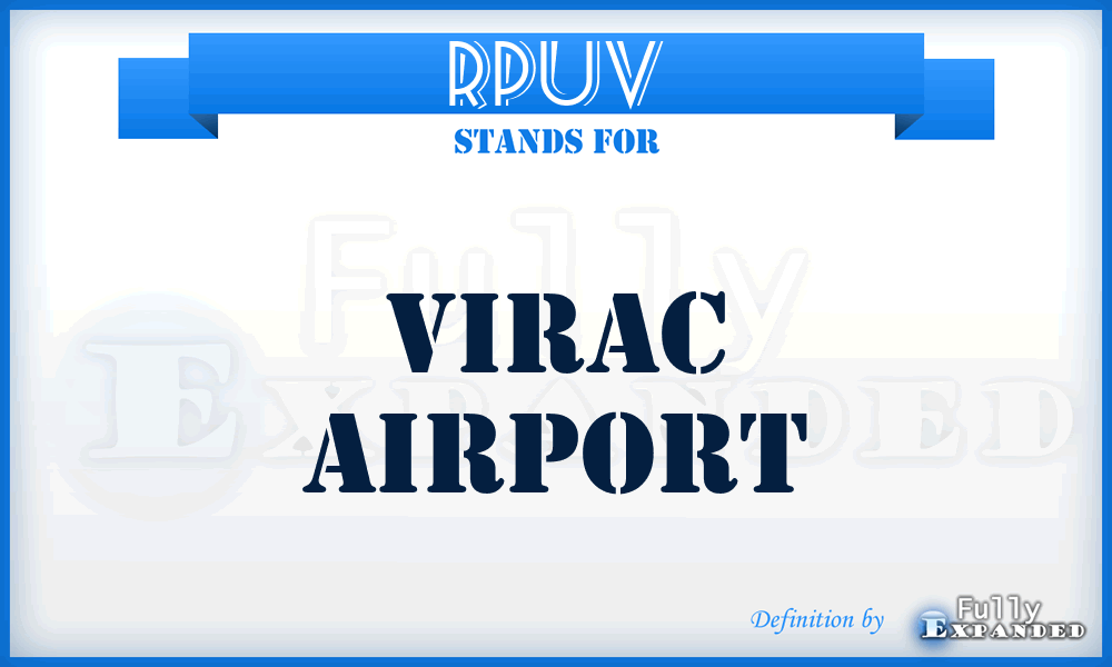 RPUV - Virac airport