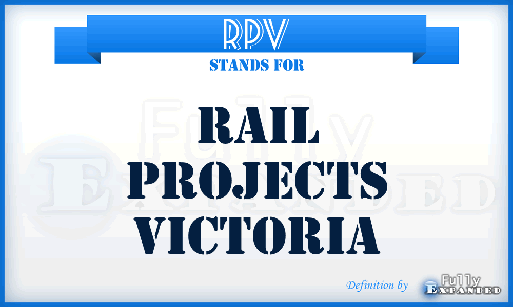 RPV - Rail Projects Victoria