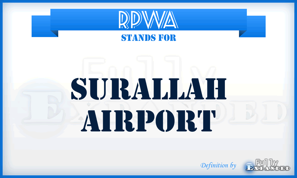 RPWA - Surallah airport