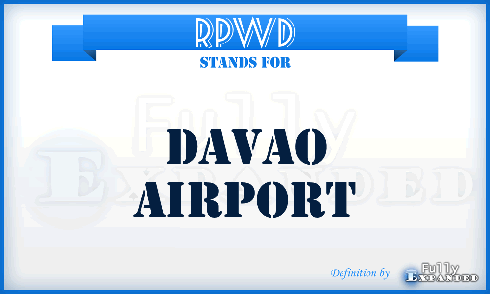 RPWD - Davao airport