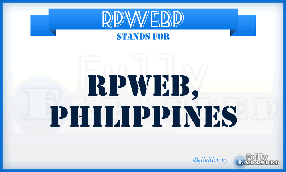 RPWEBP - RPWEB, Philippines