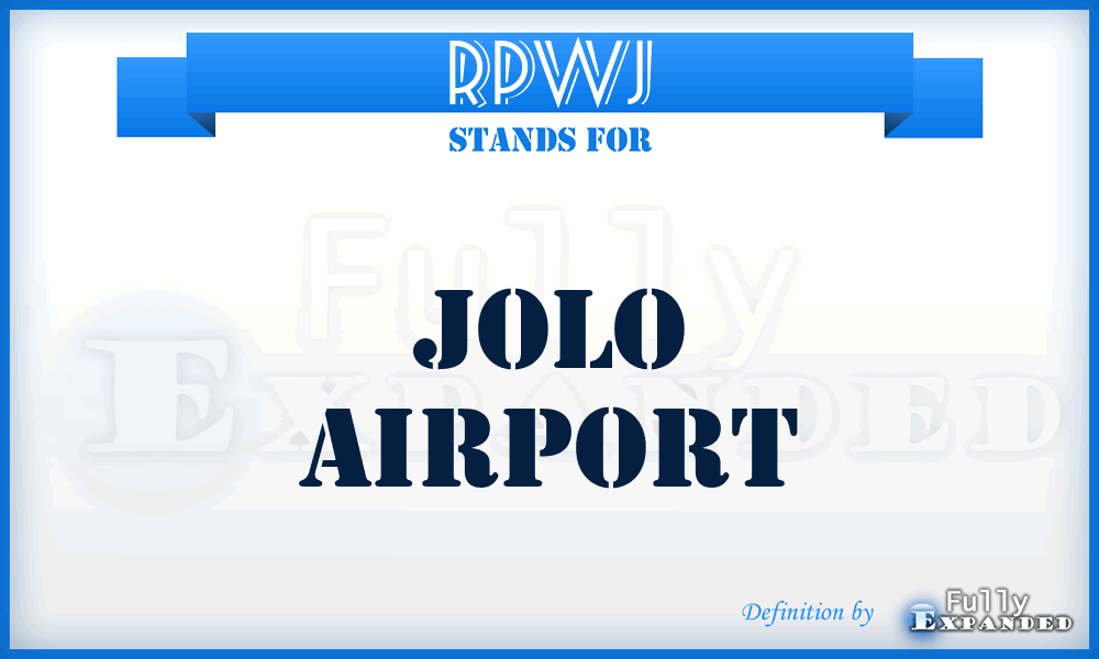 RPWJ - Jolo airport