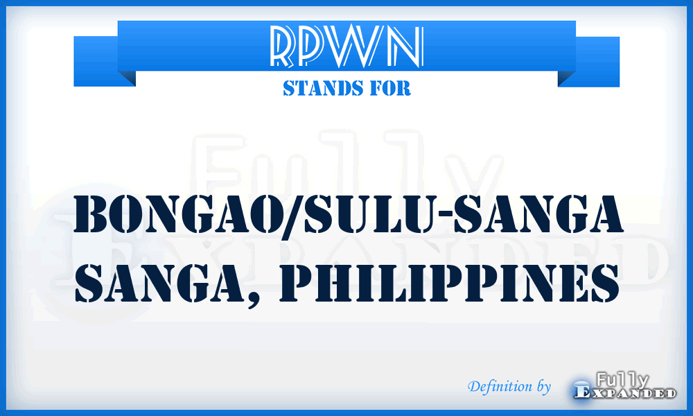 RPWN - Bongao/Sulu-Sanga Sanga, Philippines