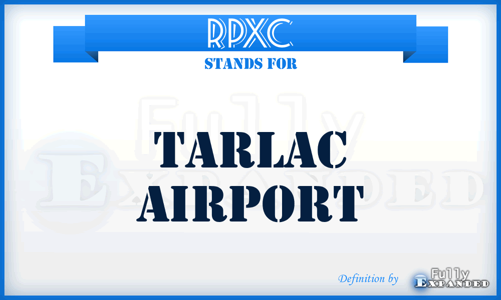 RPXC - Tarlac airport