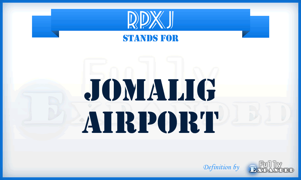 RPXJ - Jomalig airport