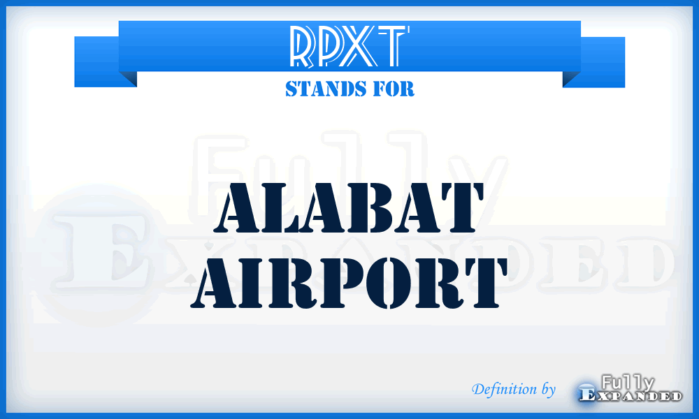 RPXT - Alabat airport