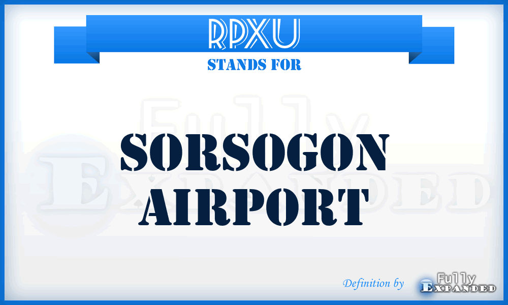 RPXU - Sorsogon airport
