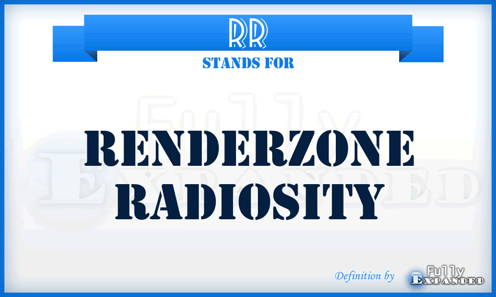 RR - Renderzone Radiosity