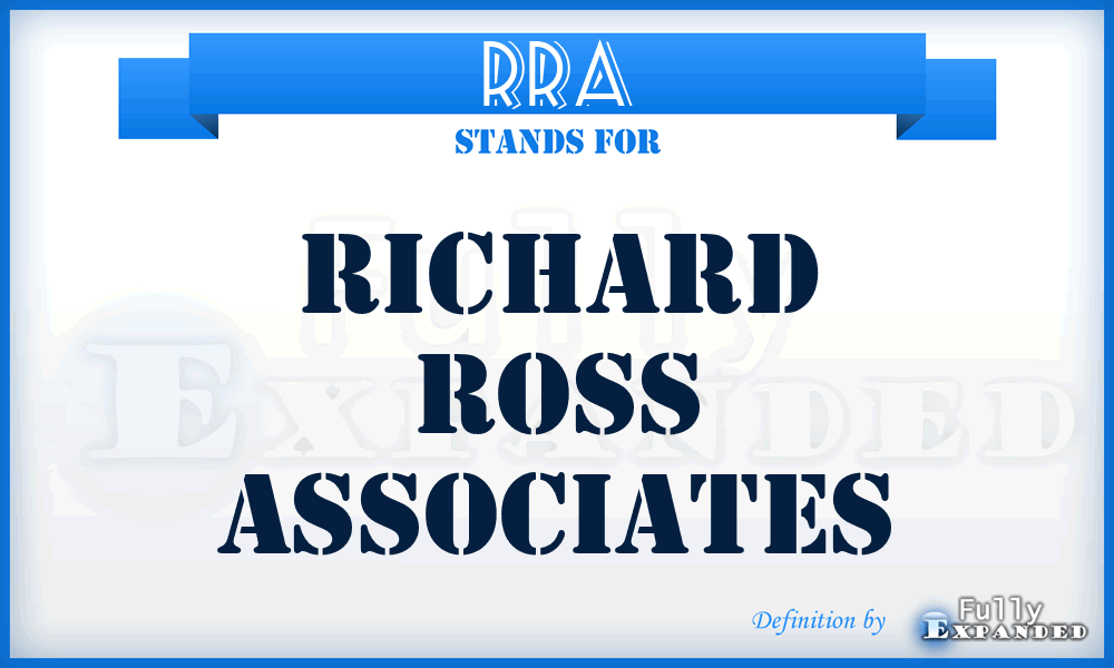 RRA - Richard Ross Associates