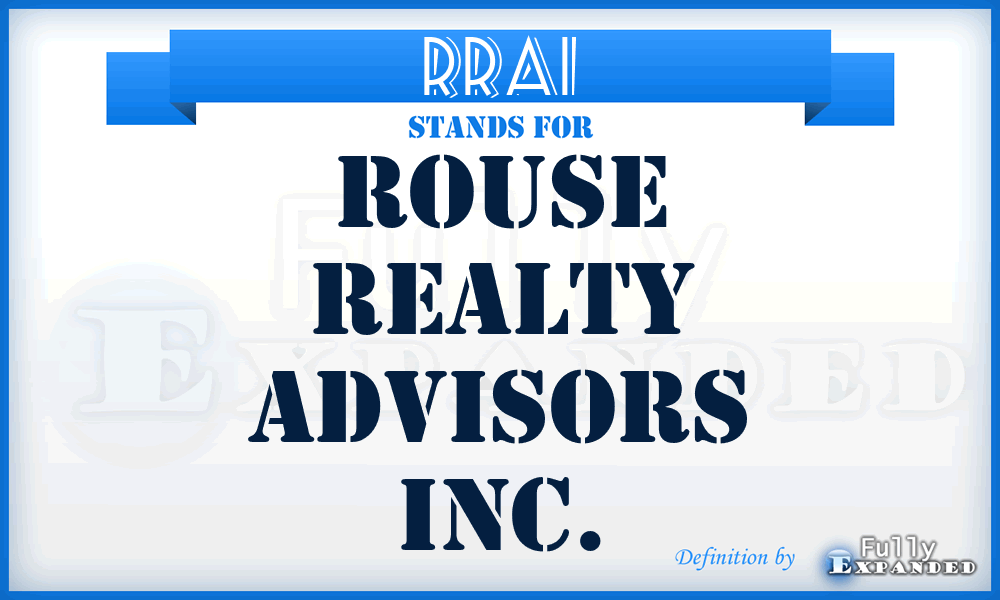 RRAI - Rouse Realty Advisors Inc.