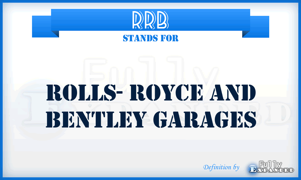 RRB - Rolls- Royce and Bentley Garages