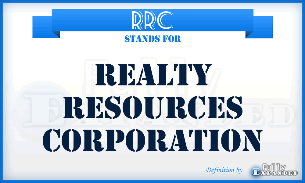 RRC - Realty Resources Corporation