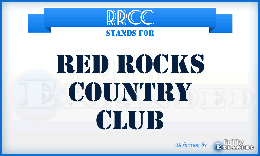 RRCC - Red Rocks Country Club