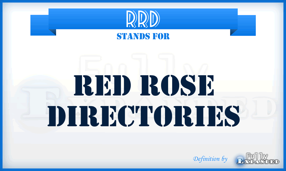 RRD - Red Rose Directories