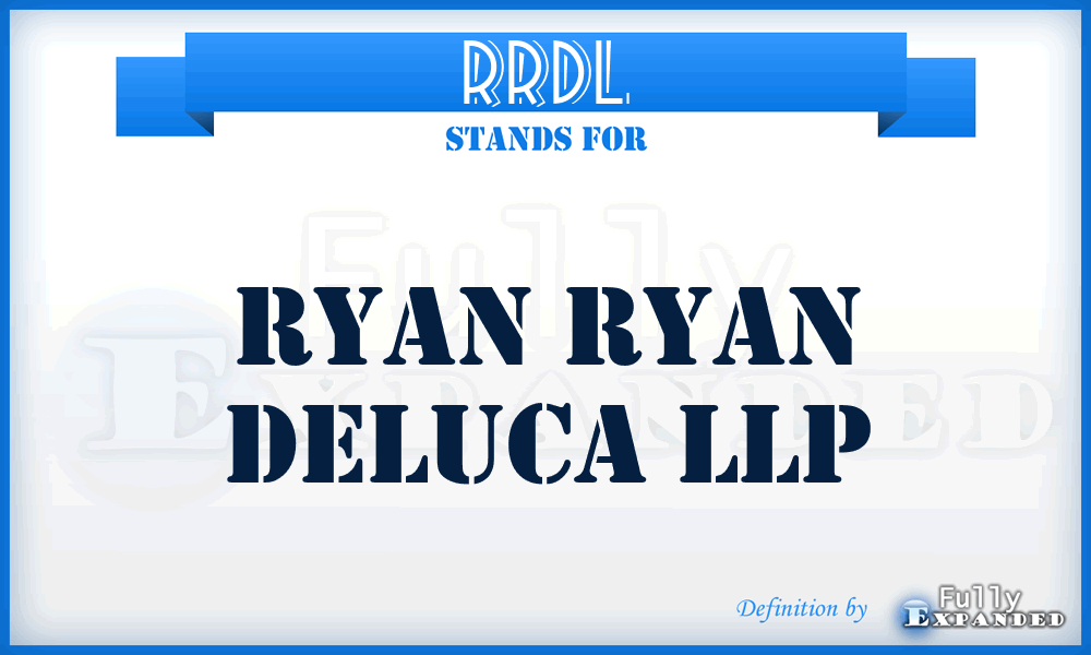 RRDL - Ryan Ryan Deluca LLP