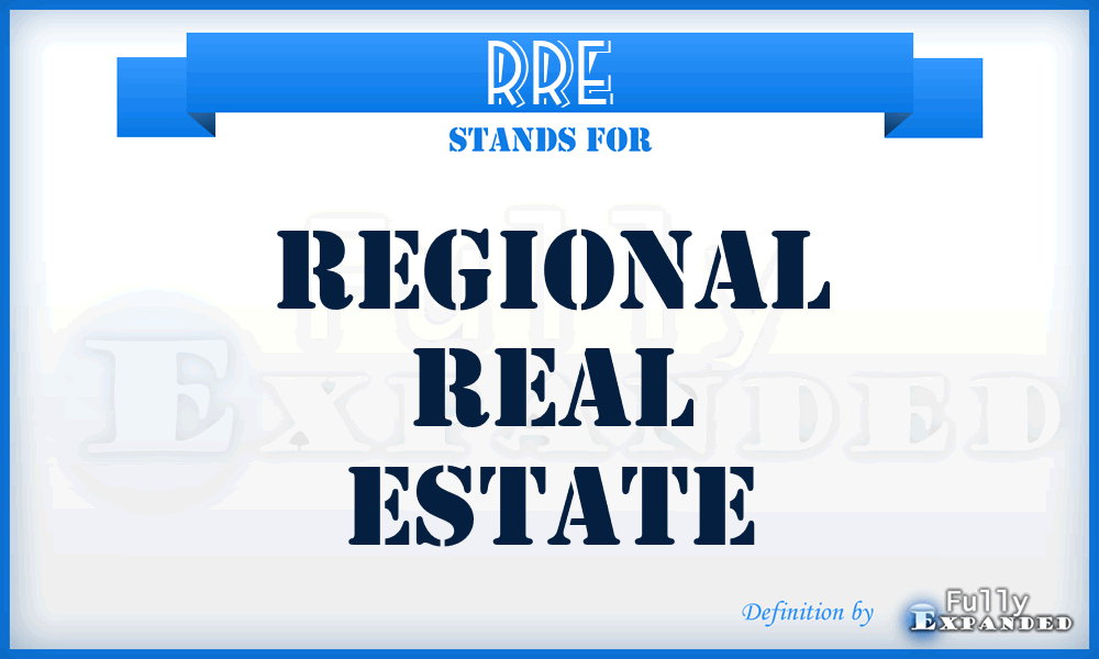 RRE - Regional Real Estate
