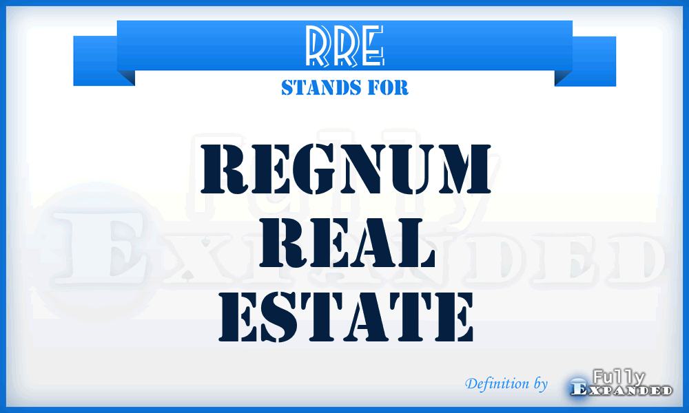 RRE - Regnum Real Estate