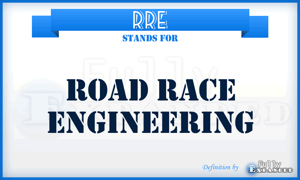 RRE - Road Race Engineering