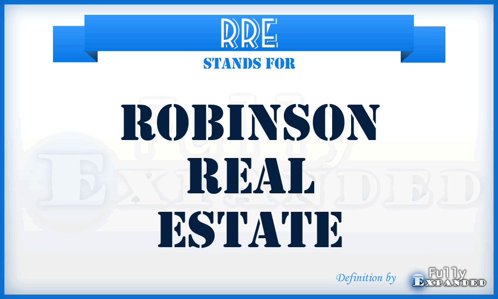 RRE - Robinson Real Estate