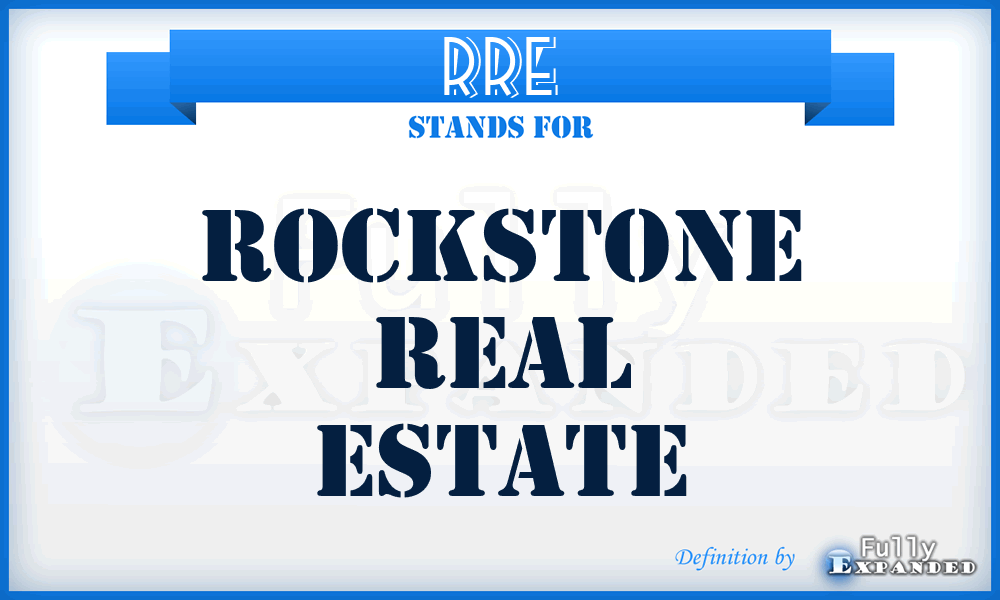 RRE - Rockstone Real Estate