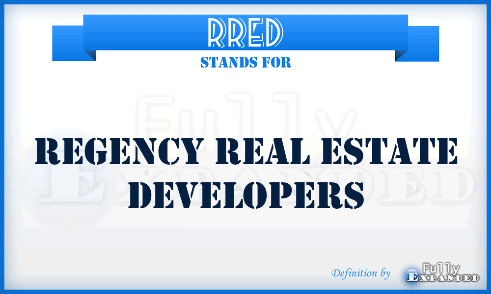 RRED - Regency Real Estate Developers