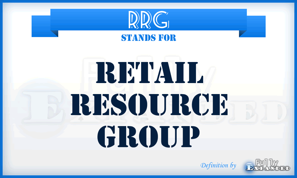 RRG - Retail Resource Group