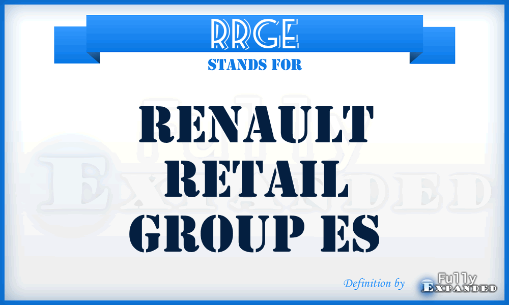 RRGE - Renault Retail Group Es