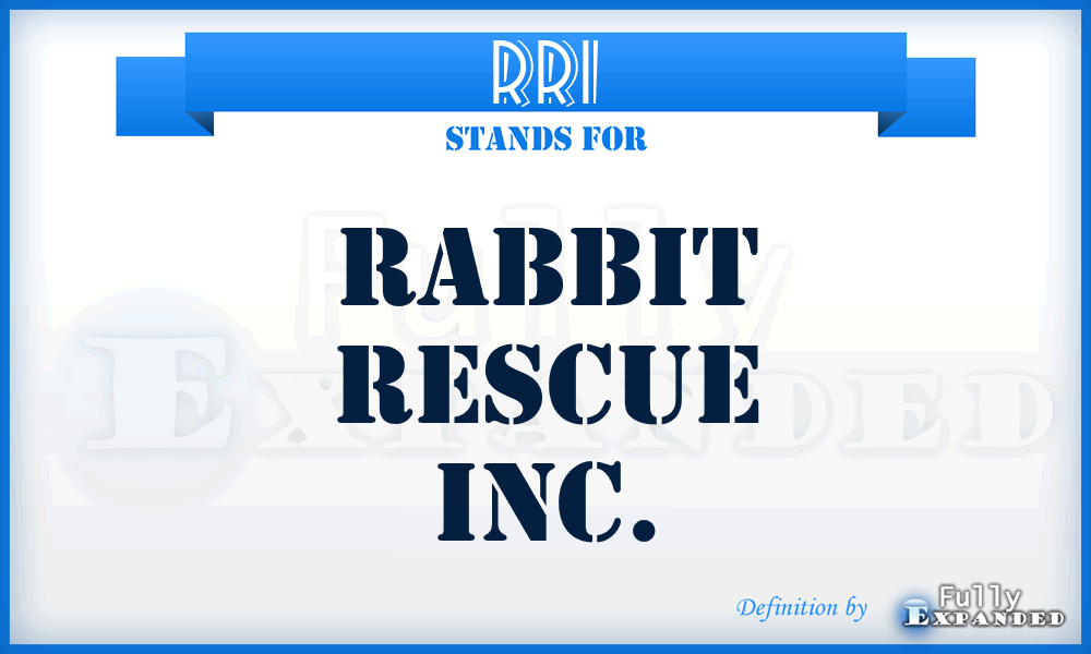 RRI - Rabbit Rescue Inc.