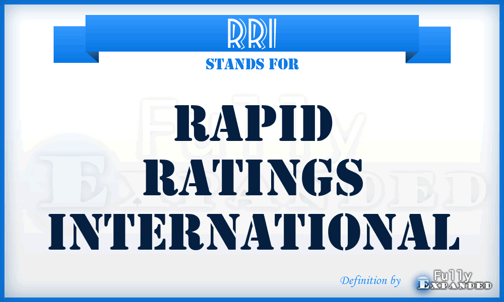 RRI - Rapid Ratings International