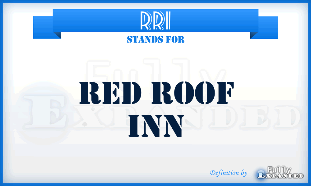 RRI - Red Roof Inn