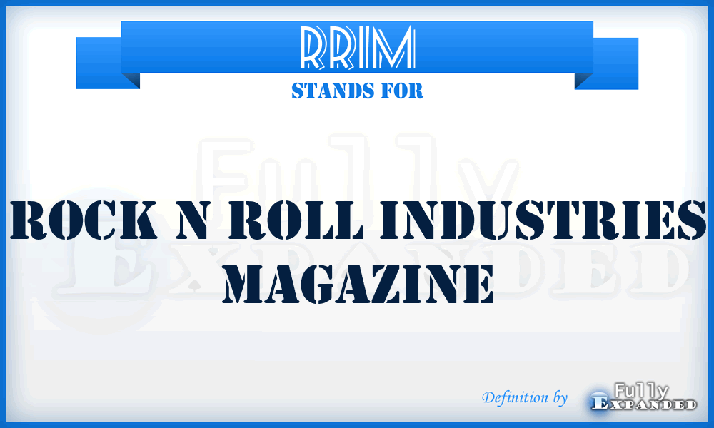 RRIM - Rock n Roll Industries Magazine