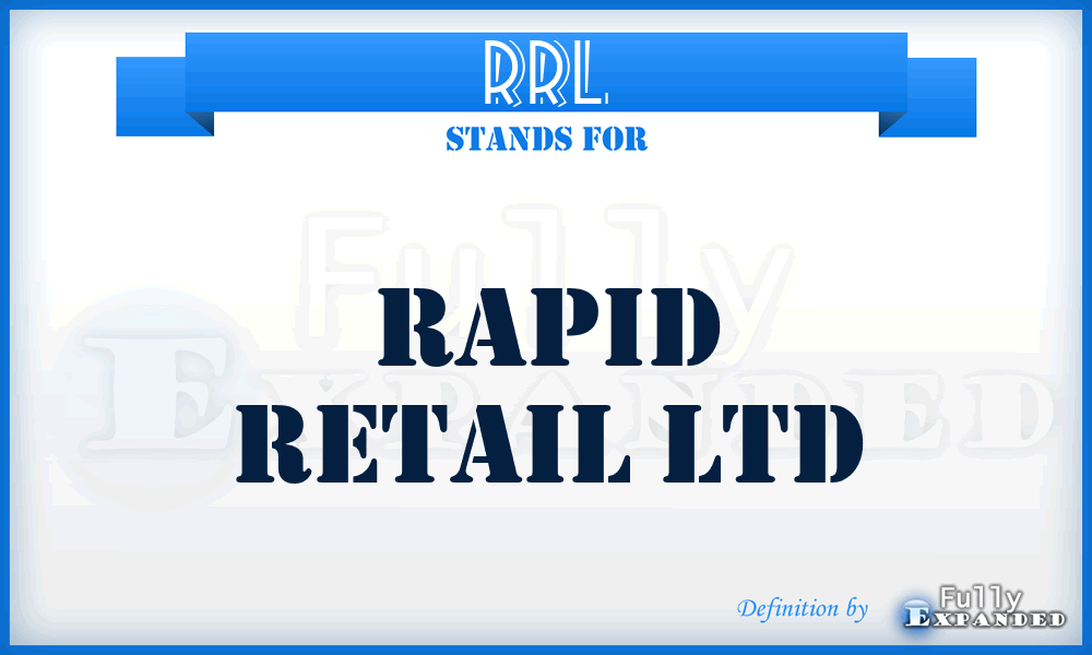 RRL - Rapid Retail Ltd