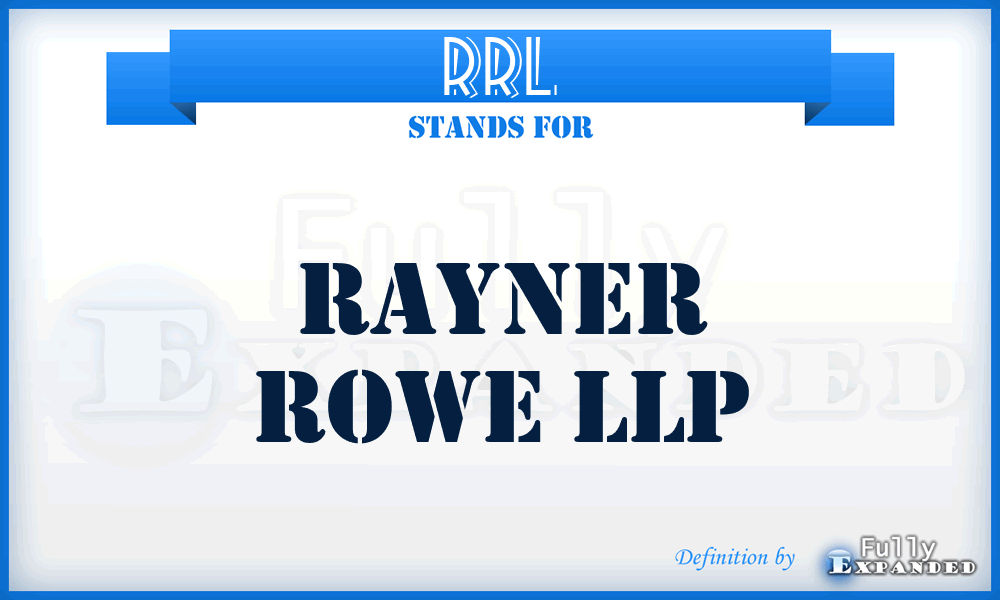 RRL - Rayner Rowe LLP