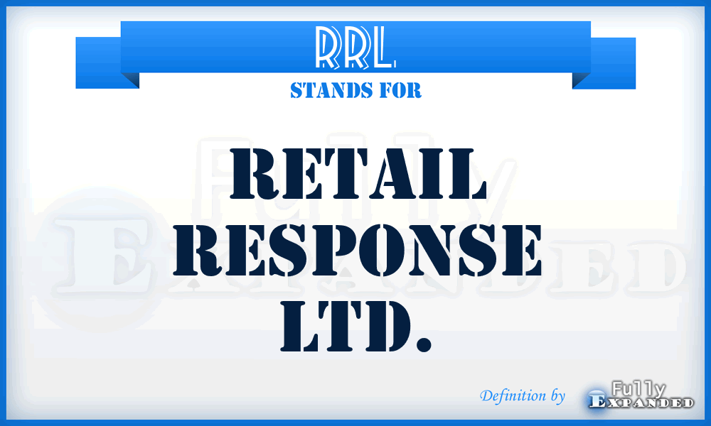 RRL - Retail Response Ltd.