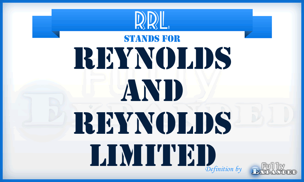 RRL - Reynolds and Reynolds Limited