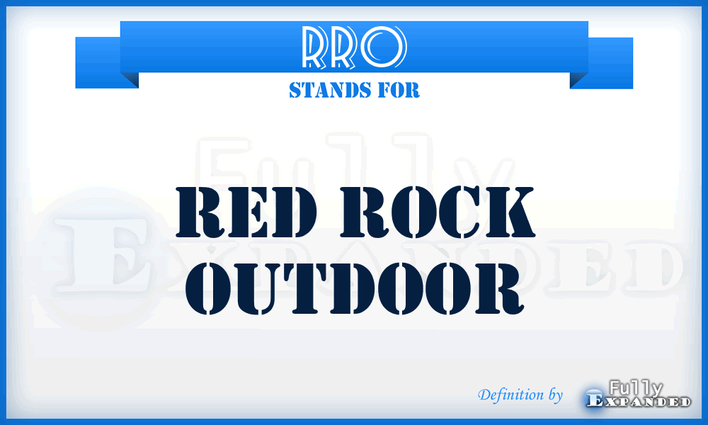 RRO - Red Rock Outdoor
