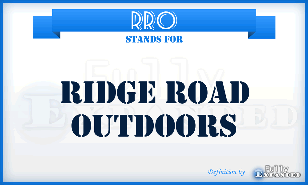 RRO - Ridge Road Outdoors