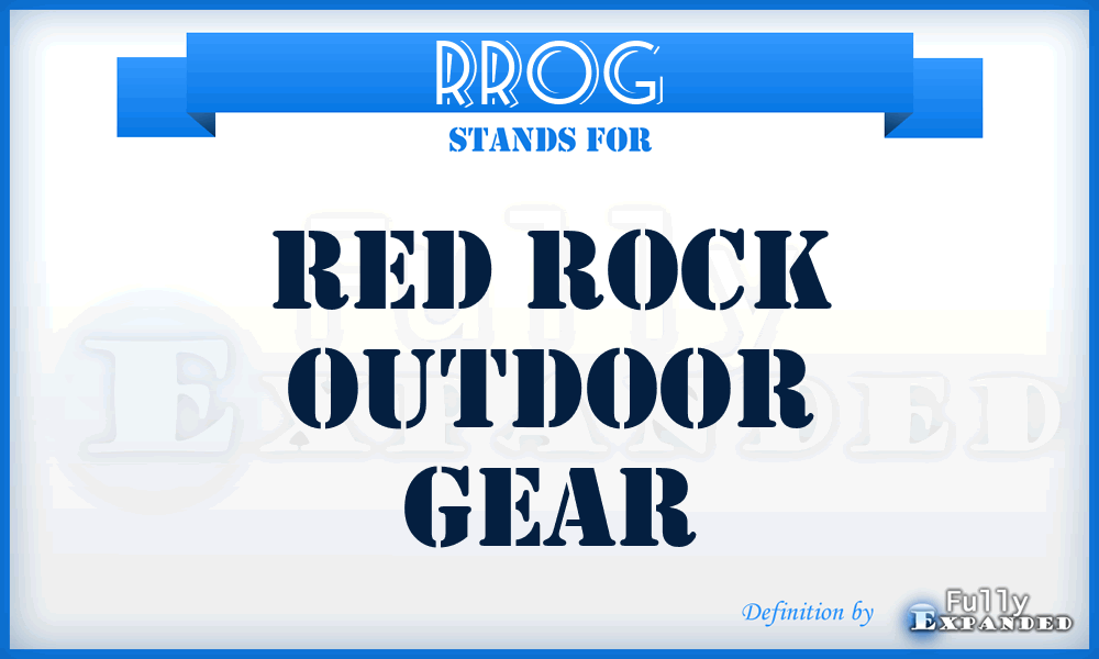 RROG - Red Rock Outdoor Gear