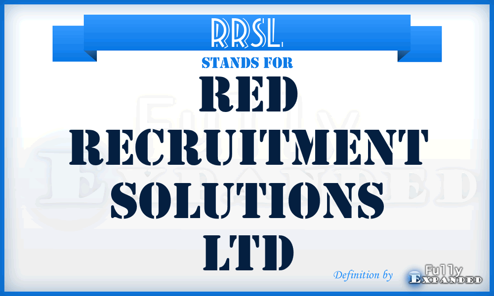 RRSL - Red Recruitment Solutions Ltd