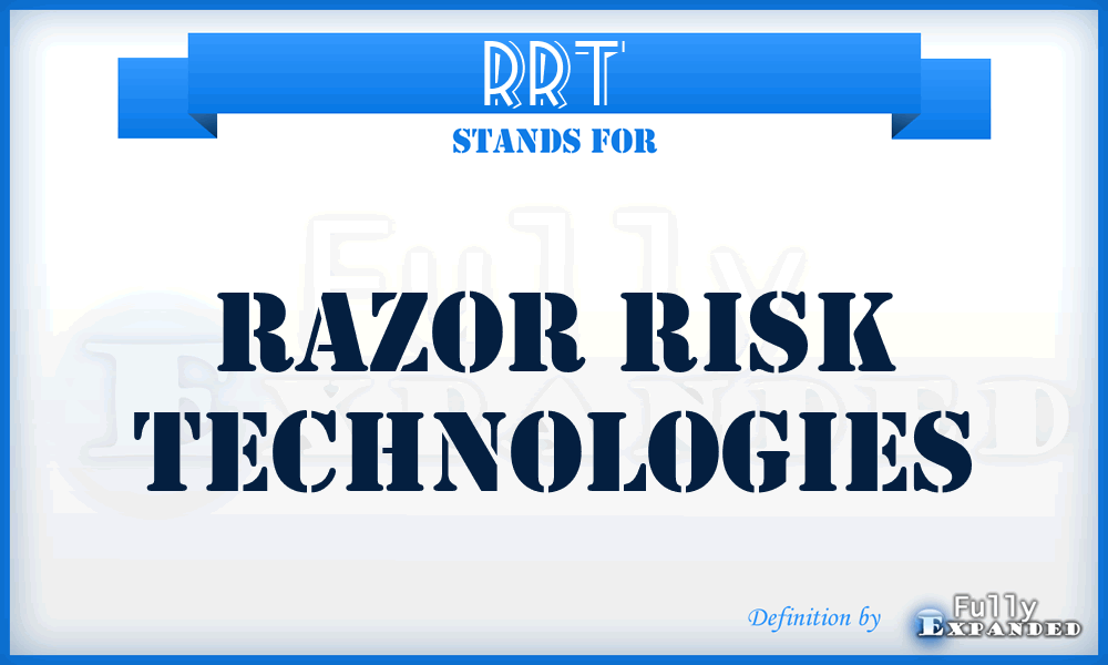 RRT - Razor Risk Technologies