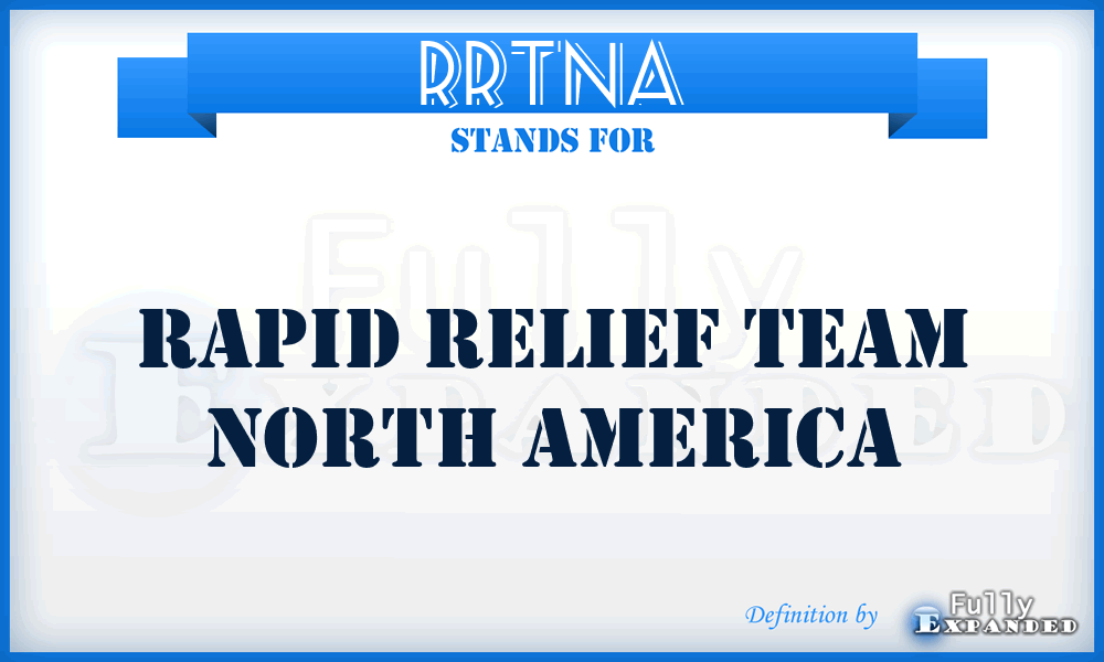 RRTNA - Rapid Relief Team North America